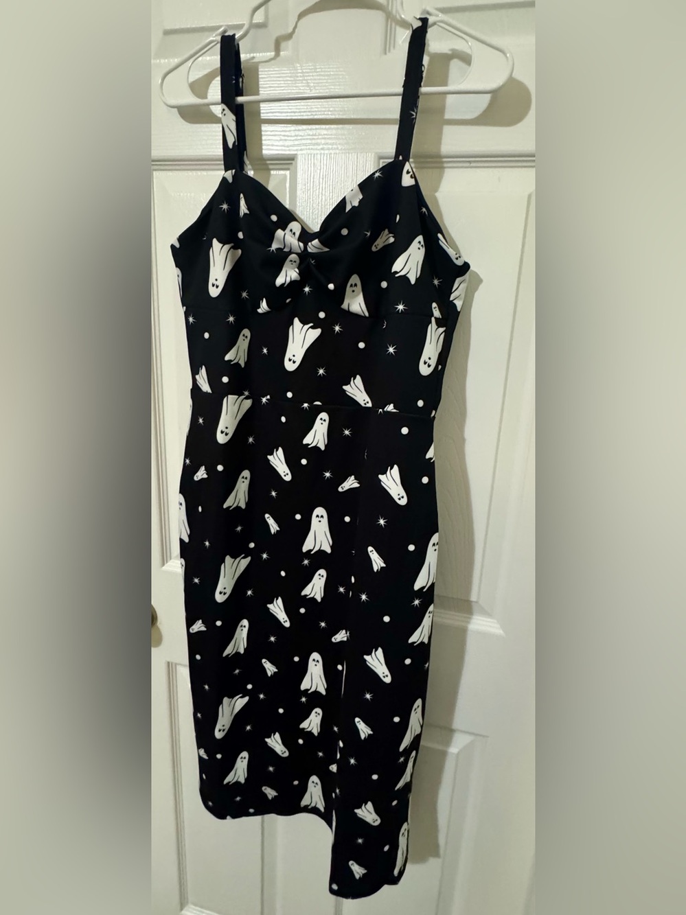Backstitch Bruja Ghost Black Adjustable Strap Tank Dress Size L Large
